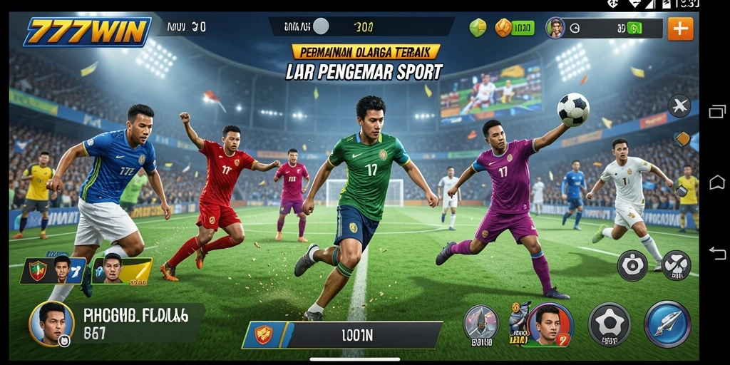 Tangkapan layar menunjukkan aksi seru dalam gameplay olahraga di 777WIN.