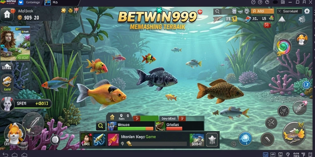 Tampilan gameplay BETWIN999 yang menarik dengan efek memancing realistik.