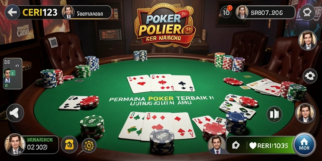 Tampilan menarik dari gameplay poker CERI123 yang seru.