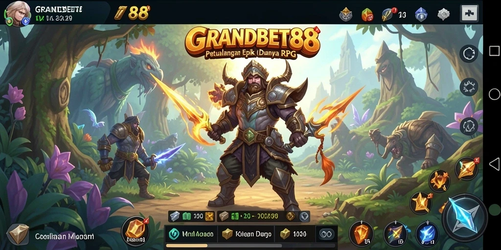 Tampilan gameplay RPG yang menarik dan dinamis di GRANDBET88.