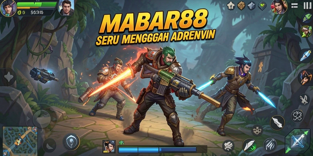 Screenshot utama MABAR88 menampilkan aksi seru dalam gameplay petualangan.
