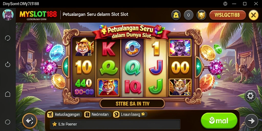 Gameplay seru MYSLOT188 dengan tema slot yang menarik.