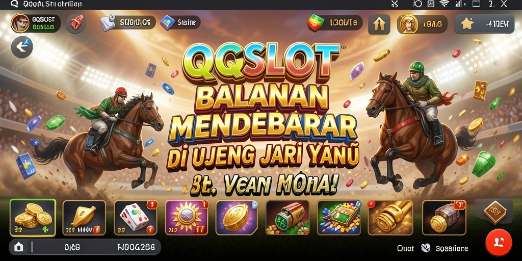 Screenshot QQSLOT menampilkan aksi balapan yang mendebarkan dan mobil yang keren.