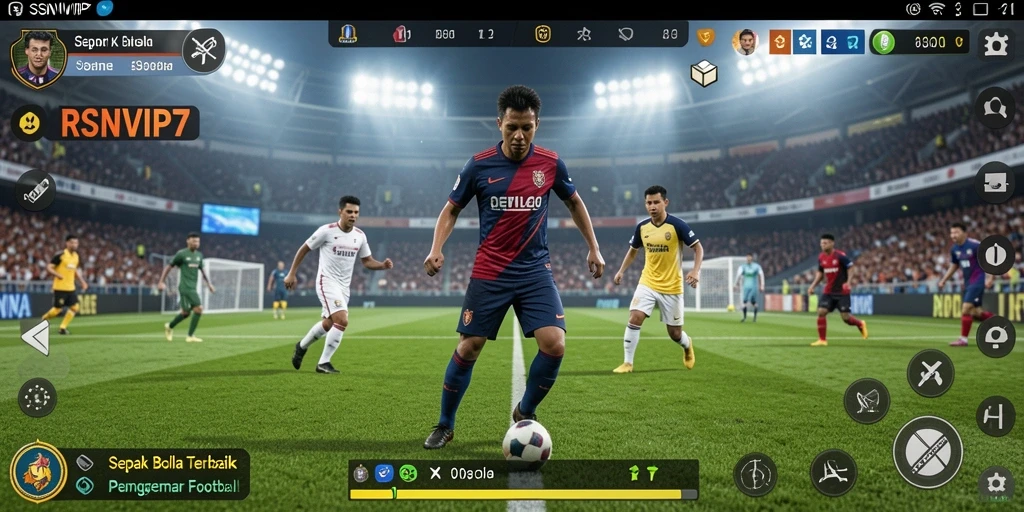 Tampilan gameplay RSNVIP7 yang memukau dalam aksi sepak bola.