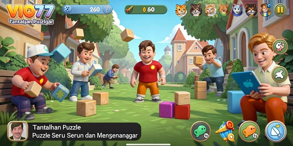 Tampilan gameplay VIO77 dengan tantangan puzzle yang menarik.